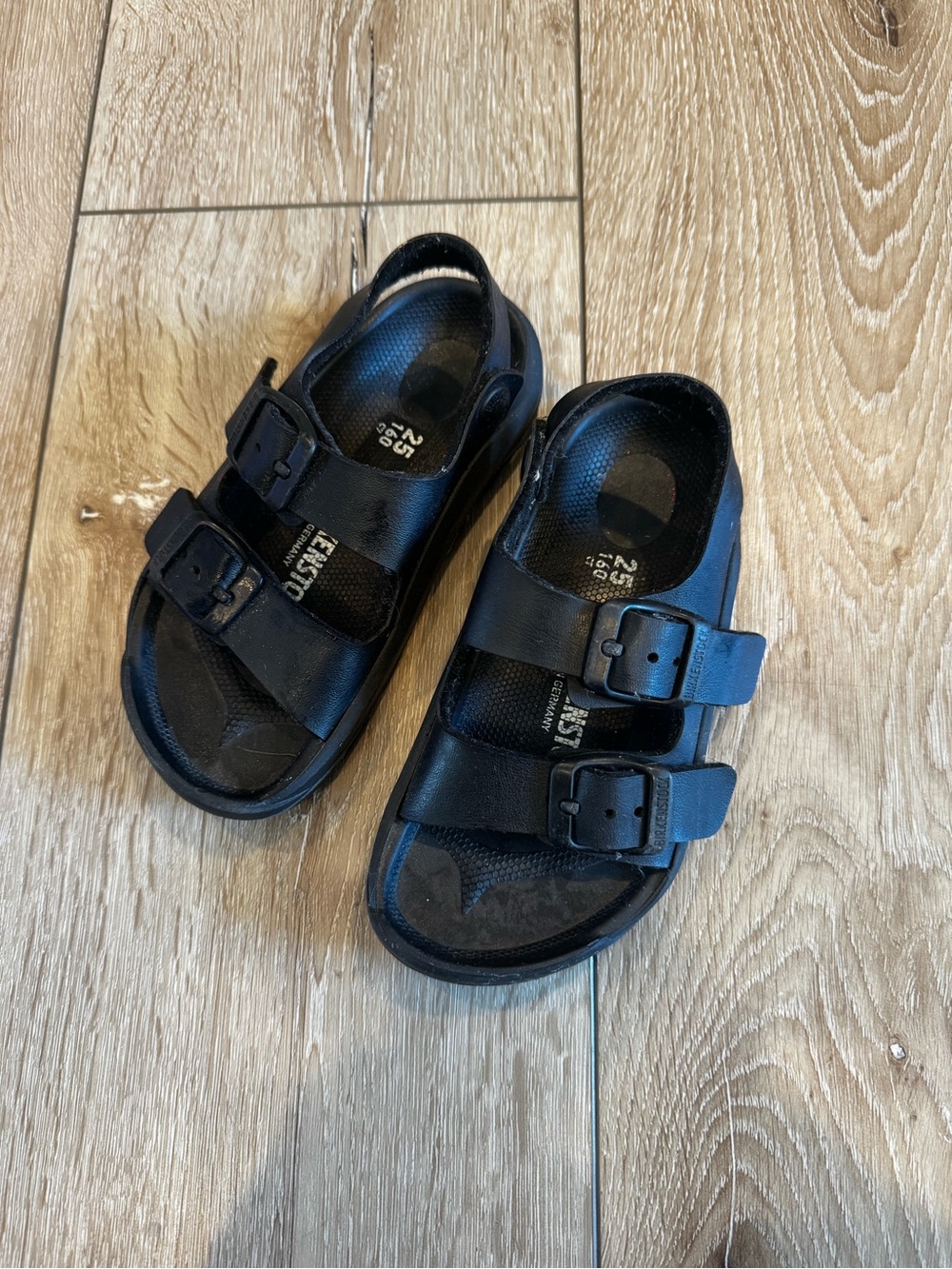 Birkenstock Kids Black Double-Strap Sandals